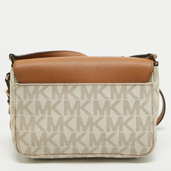 MICHAEL MICHAEL KORS Beige/Brown Signature Coated Canvas and Leather Greenwhich - Picture 4 of 8